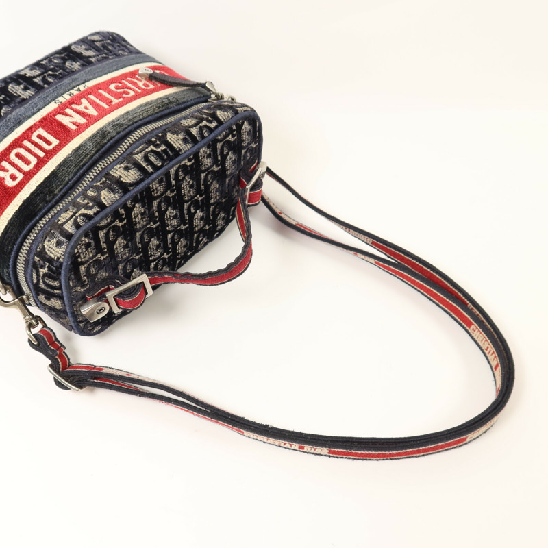 Dior 絨布Vanity Case銀扣手挽肩背兩用袋-7