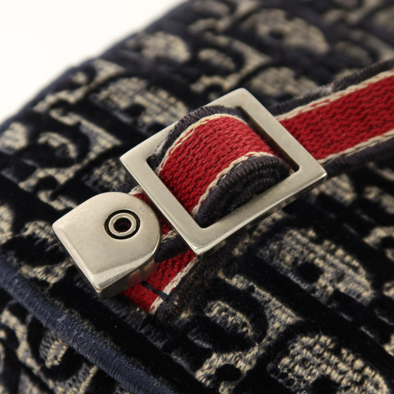 Dior 絨布Vanity Case銀扣手挽肩背兩用袋-8