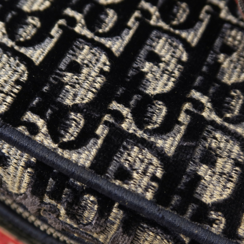 Dior 絨布Vanity Case銀扣手挽肩背兩用袋-13