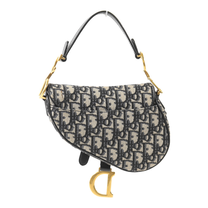 Dior 帆布Mini Saddle金扣手挽肩背兩用袋-1