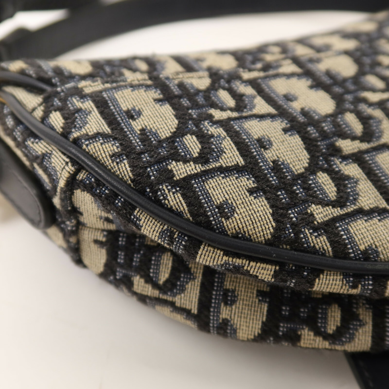 Dior 帆布Mini Saddle金扣手挽肩背兩用袋-15