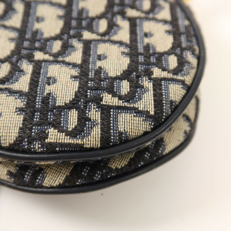 Dior 帆布Mini Saddle金扣手挽肩背兩用袋-16