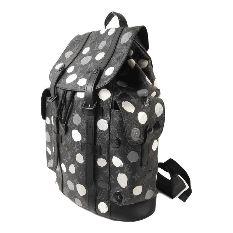 LOUIS VUITTON Monogram Eclipse LV X YK Christopher MM背包-2