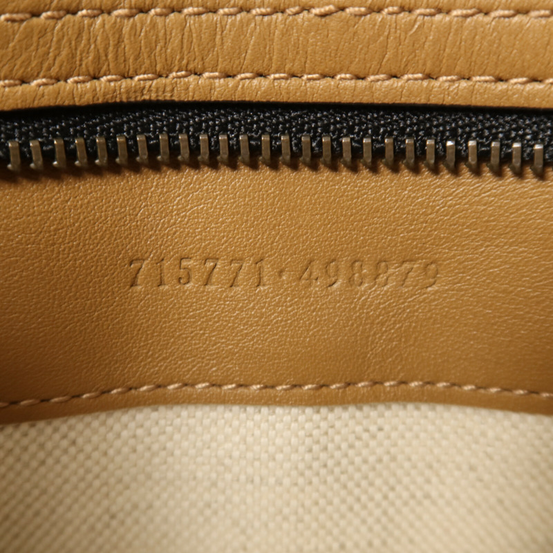 GUCCI 帆布/皮革Mini Top Handle金扣手挽肩背兩用袋-6