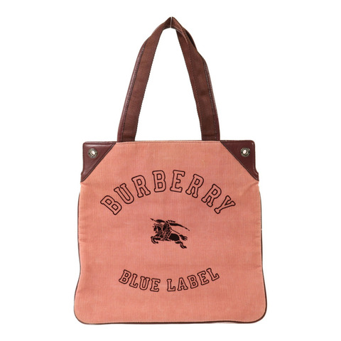 BURBERRY 燈芯絨布Tote Bag銀扣手挽袋
