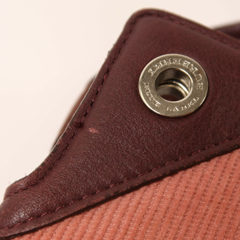 BURBERRY 燈芯絨布Tote Bag銀扣手挽袋-8