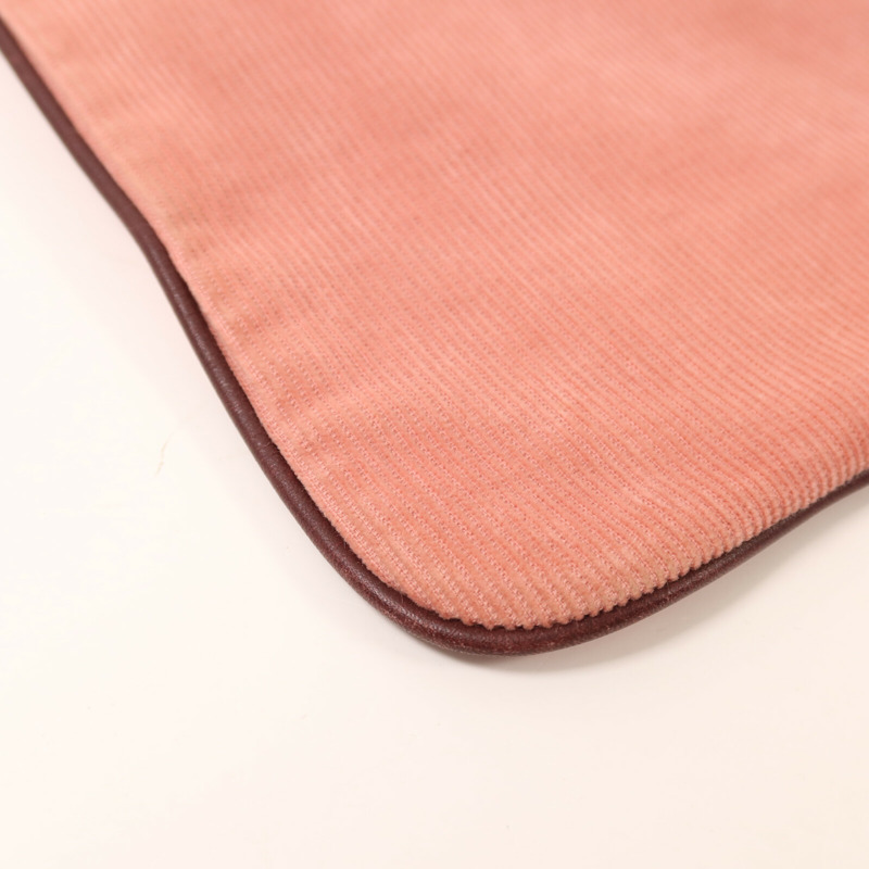 BURBERRY 燈芯絨布Tote Bag銀扣手挽袋-11