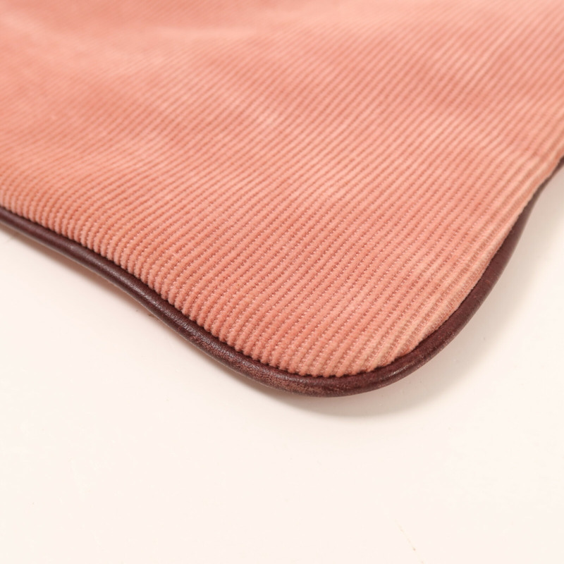 BURBERRY 燈芯絨布Tote Bag銀扣手挽袋-12