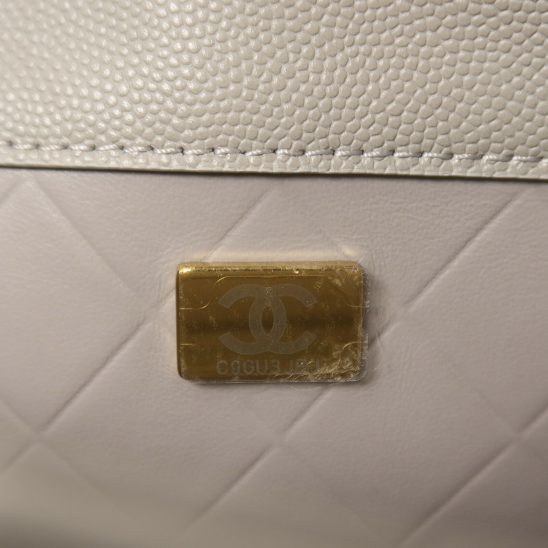 CHANEL 牛皮皮革Round Messenger Bag 21S金扣鏈帶肩背袋-6