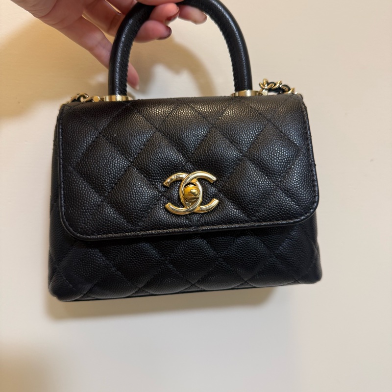 Chanel coco handle mini 黑 全配-0
