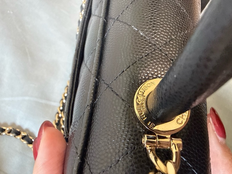 Chanel coco handle mini 黑 全配-9