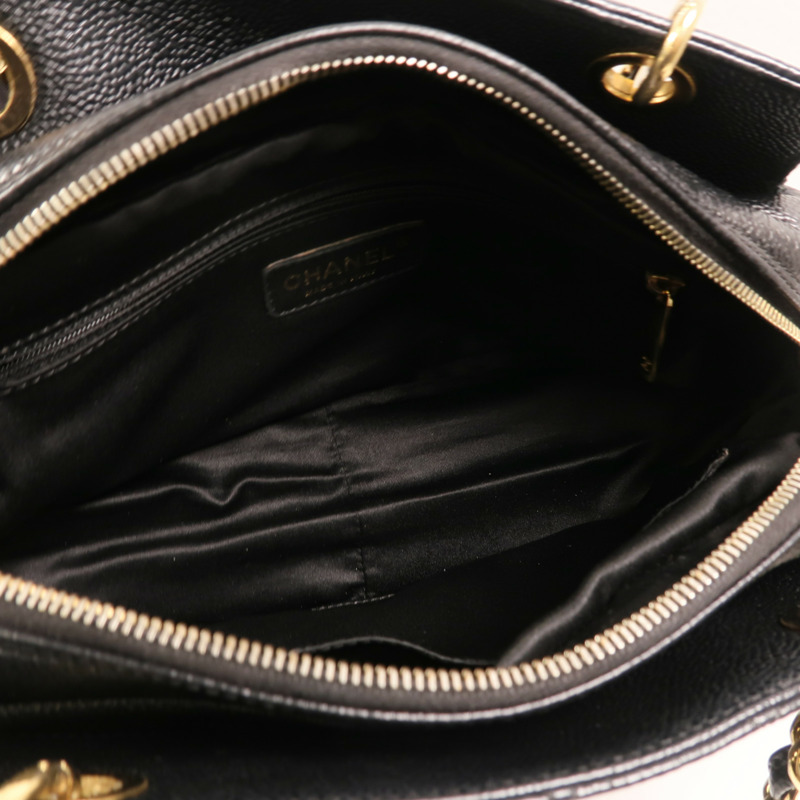 CHANEL 牛皮皮革Petite Timeless Tote金扣肩背袋-4