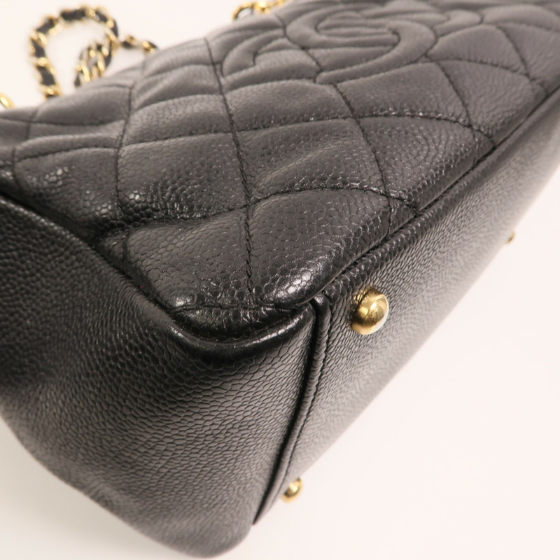 CHANEL 牛皮皮革Petite Timeless Tote金扣肩背袋-9