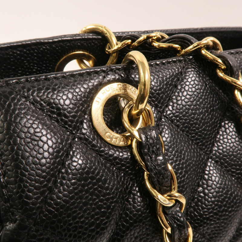 CHANEL 牛皮皮革Petite Timeless Tote金扣肩背袋-12