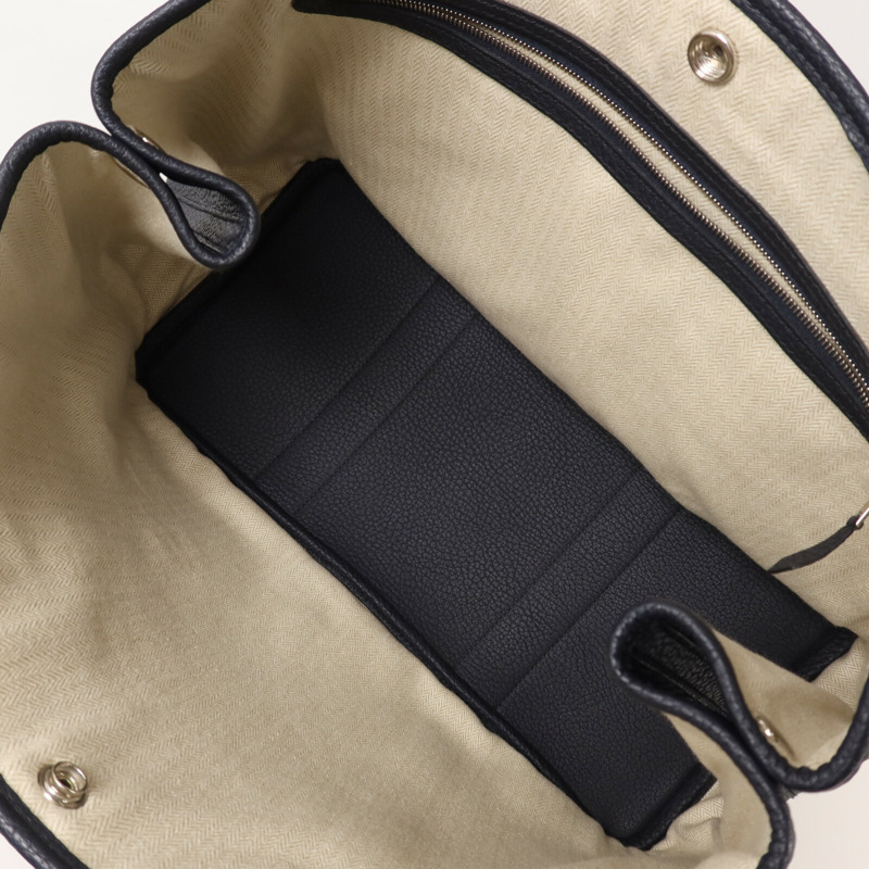 HERMES Negonda皮革Garden Party 36銀扣手挽袋Bleu Indigo-4