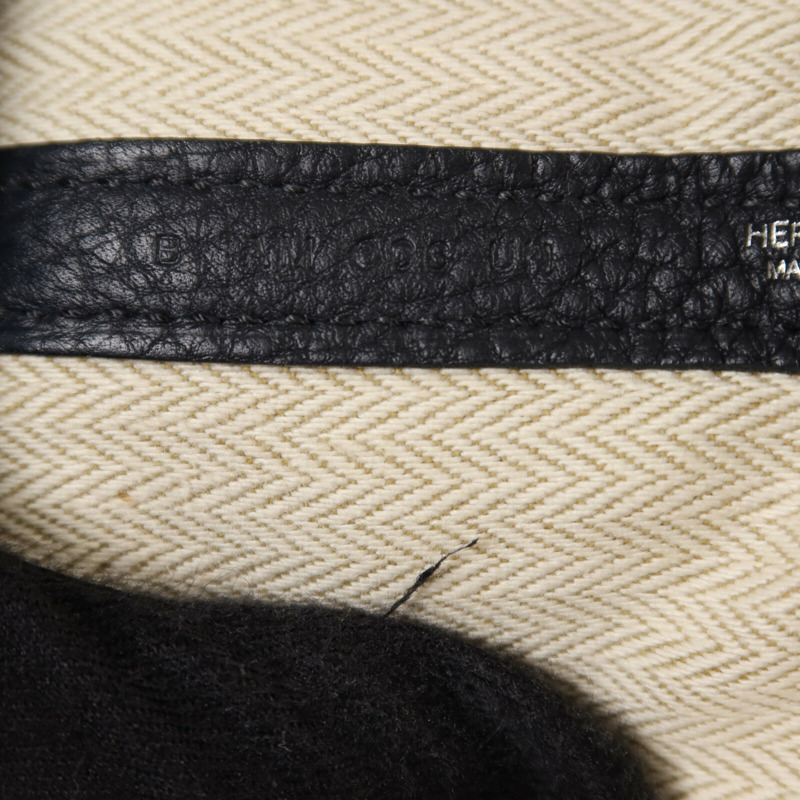 HERMES Negonda皮革Garden Party 36銀扣手挽袋Bleu Indigo-6