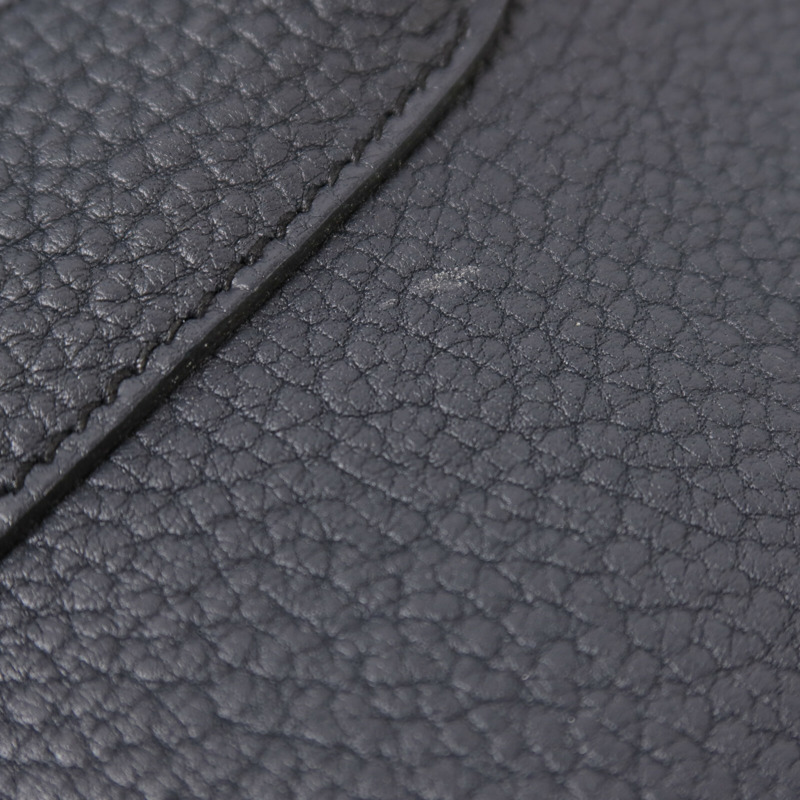 HERMES Negonda皮革Garden Party 36銀扣手挽袋Bleu Indigo-13