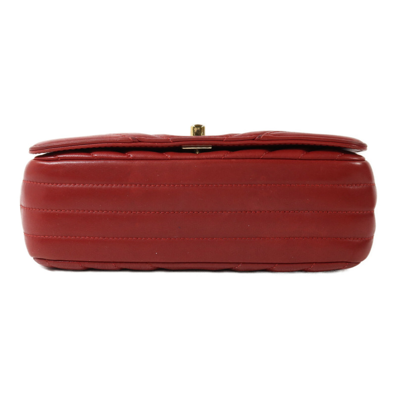 CHANEL 牛皮皮革Chevron Flap Bag金扣鏈帶肩背袋-3