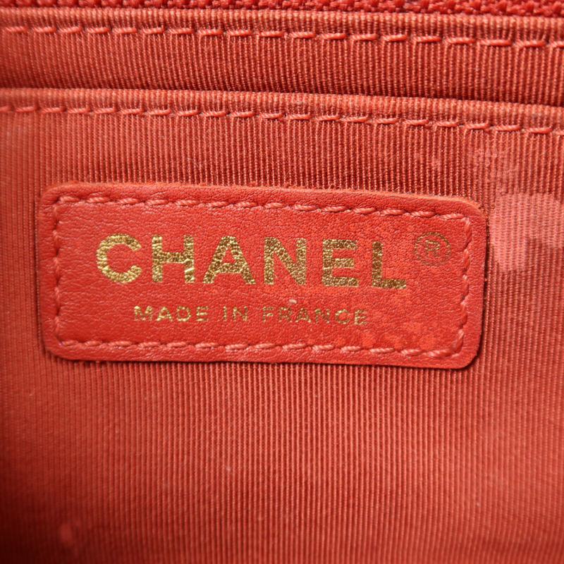 CHANEL 牛皮皮革Chevron Flap Bag金扣鏈帶肩背袋-5