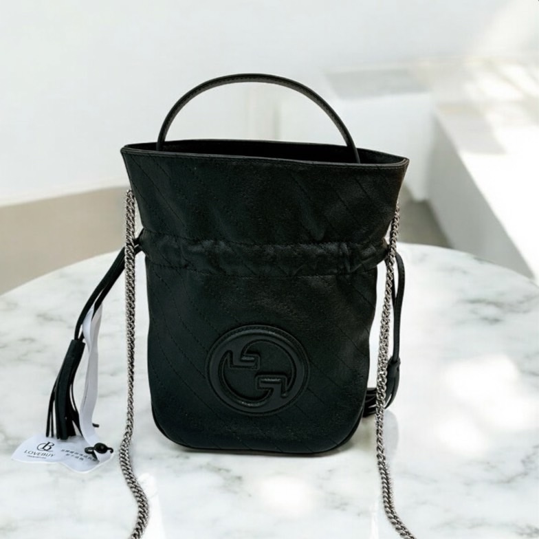 莉亞精品♡ Gucci 760313 SoHo 水桶 黑 二手-0