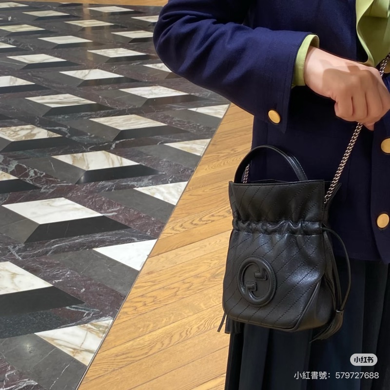 莉亞精品♡ Gucci 760313 SoHo 水桶 黑 二手-1