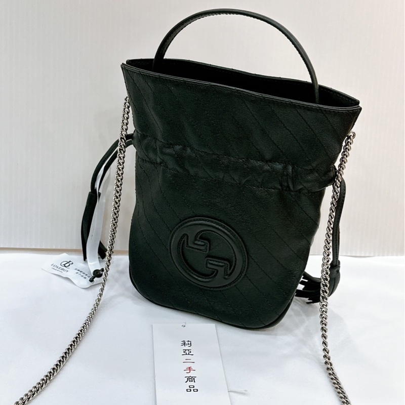 莉亞精品♡ Gucci 760313 SoHo 水桶 黑 二手-2