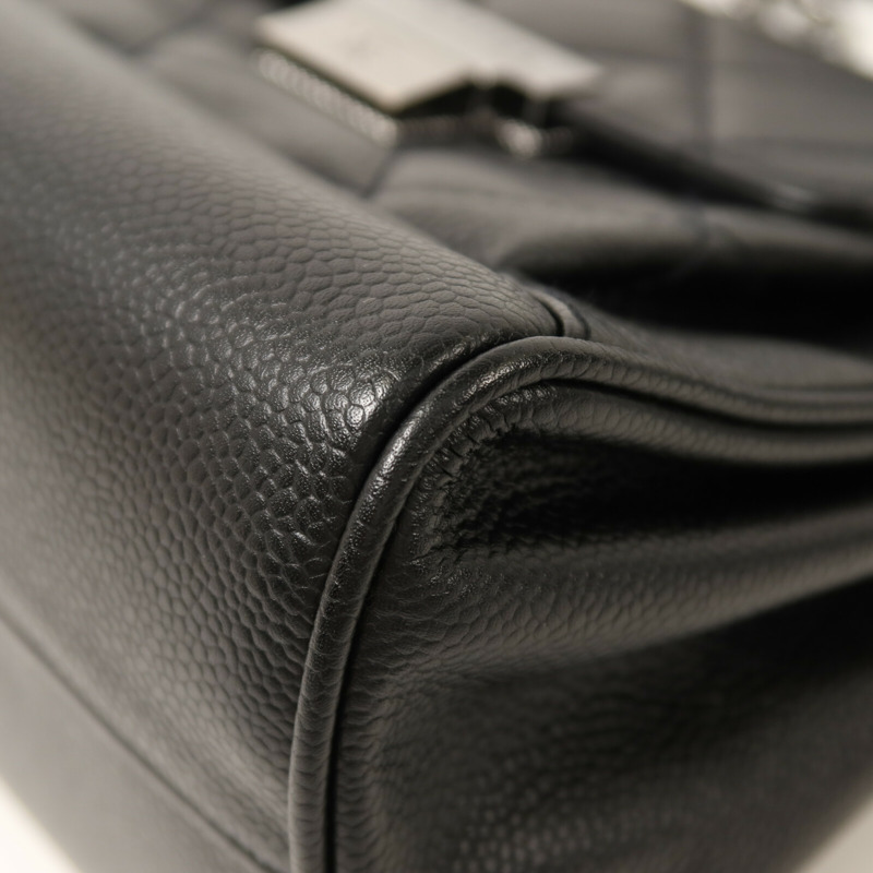 CHANEL 牛皮皮革Accordion Flap銀扣鏈帶肩背袋-12