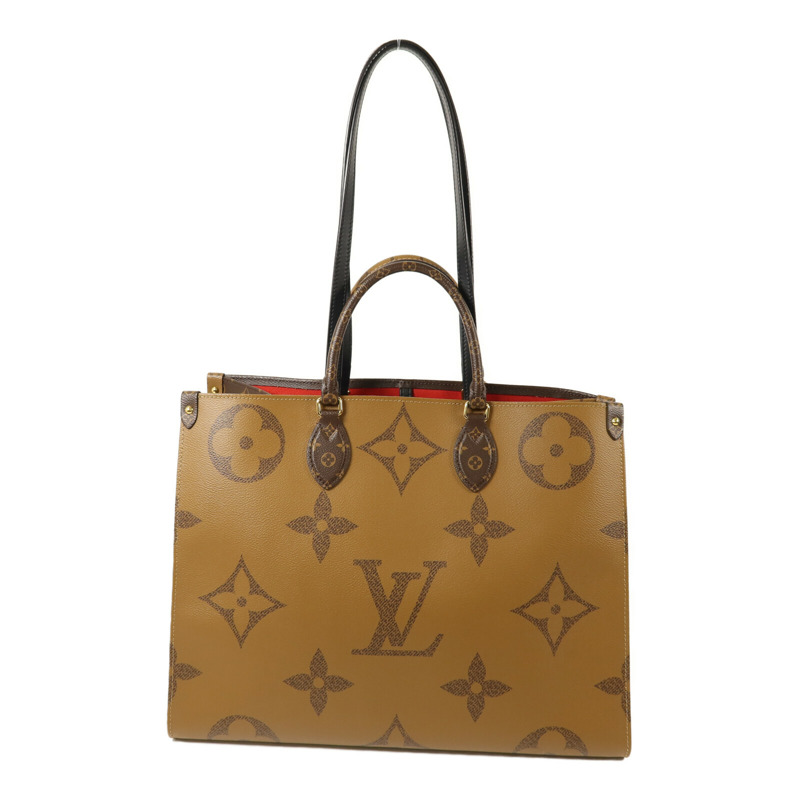 LOUIS VUITTON Monogram Giant Reverse On The Go GM金扣手挽肩背兩用袋-1