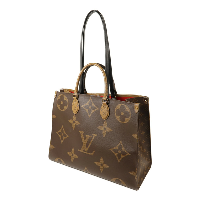 LOUIS VUITTON Monogram Giant Reverse On The Go GM金扣手挽肩背兩用袋-2