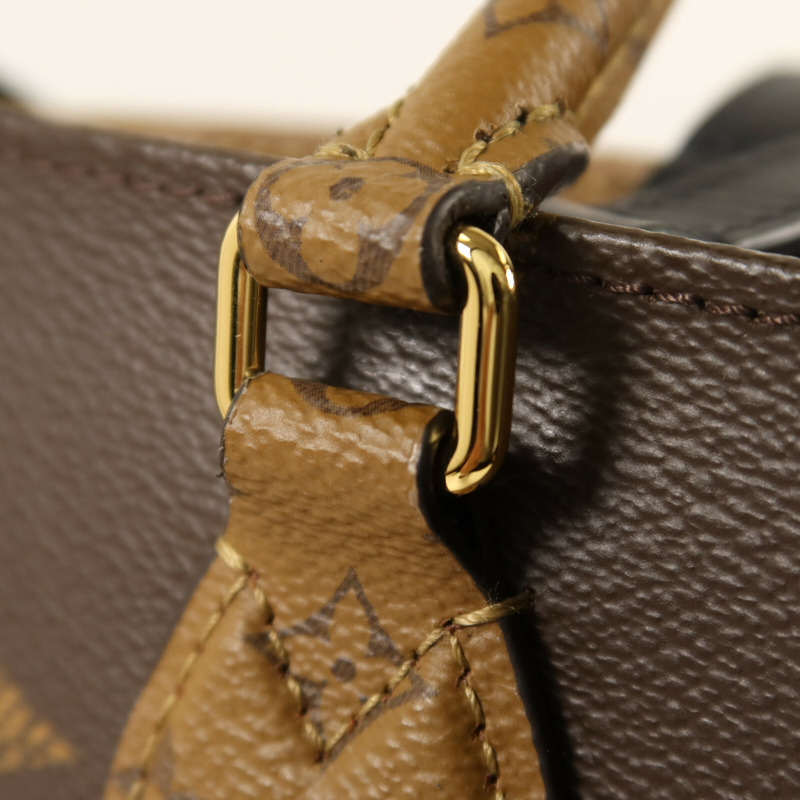 LOUIS VUITTON Monogram Giant Reverse On The Go GM金扣手挽肩背兩用袋-8