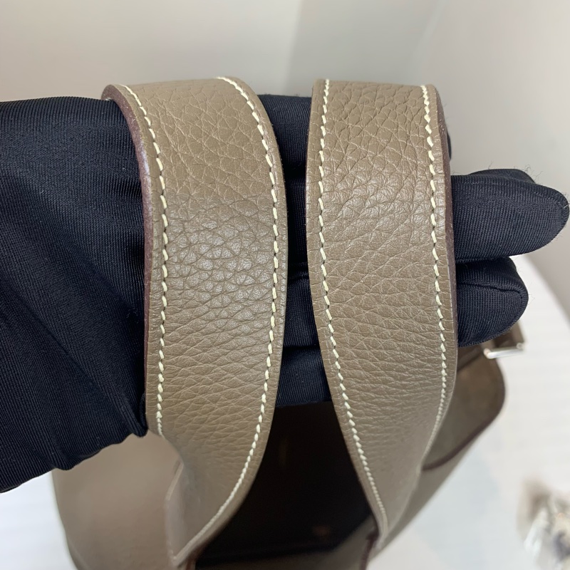 愛馬仕/Hermes Picotin Lock 22 大象灰銀扣菜籃子手提水桶包 配件：鎖頭 塵袋 尺寸：22*17*21-5