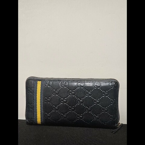 GUCCI 深藍色長版皮夾