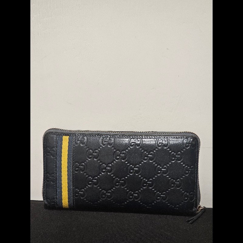 GUCCI 深藍色長版皮夾-0