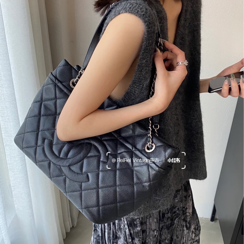 莉亞精品♡Chanel A67291 黑銀托特包 二手-3
