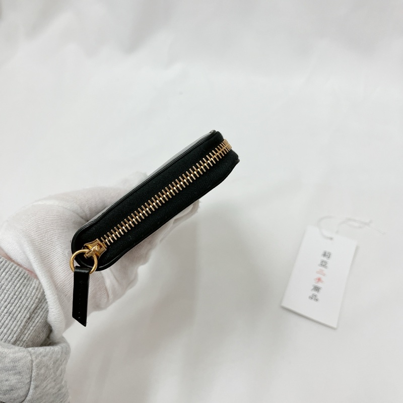 莉亞精品♡Chloe 黑皮革logo長夾 二手-5