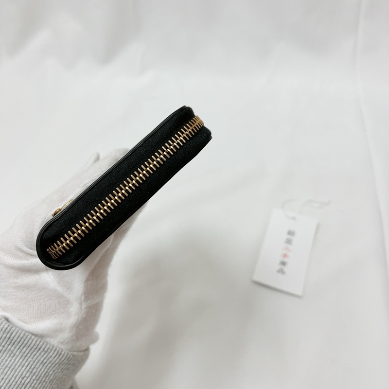 莉亞精品♡Chloe 黑皮革logo長夾 二手-6