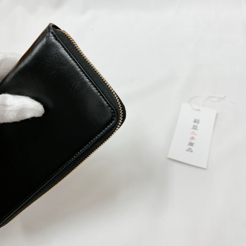 莉亞精品♡Chloe 黑皮革logo長夾 二手-8