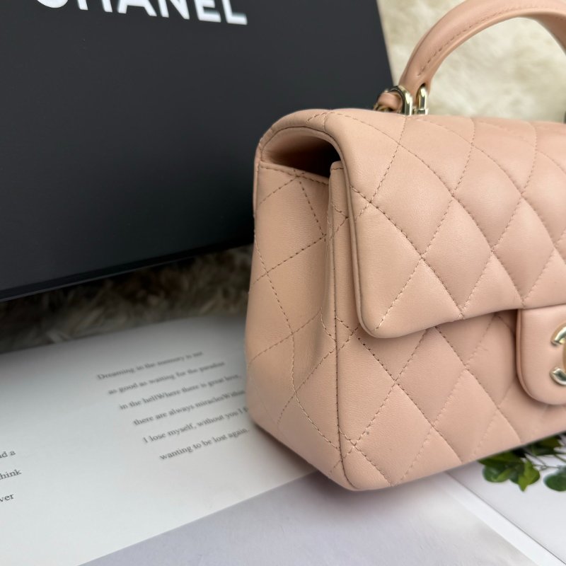 Chanel CF Handle 裸粉 金扣 芯片款 26年最新款-2