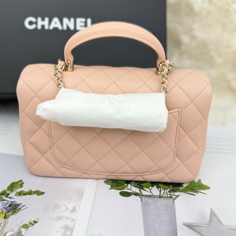 Chanel CF Handle 裸粉 金扣 芯片款 26年最新款-3