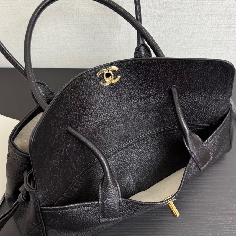 Chanel 全新🔥現貨 法棍包 荔枝牛皮 黑金-9