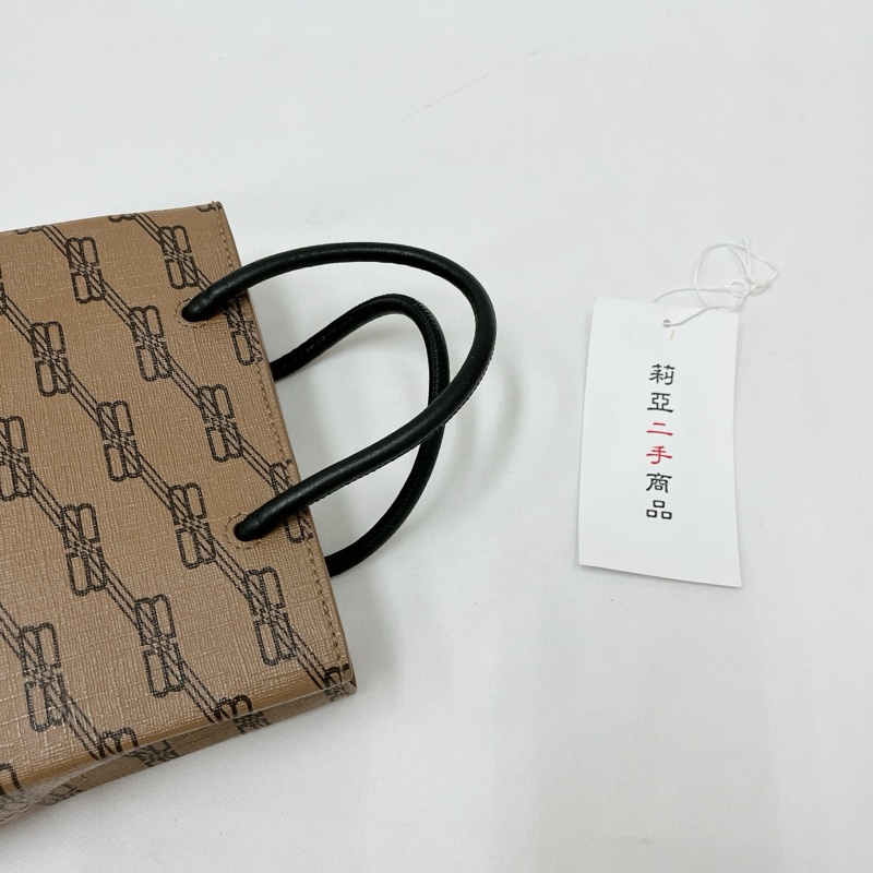 莉亞精品♡BALENCIAGA 老花 咖色 手機包 二手-13