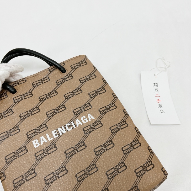 莉亞精品♡BALENCIAGA 老花 咖色 手機包 二手-16