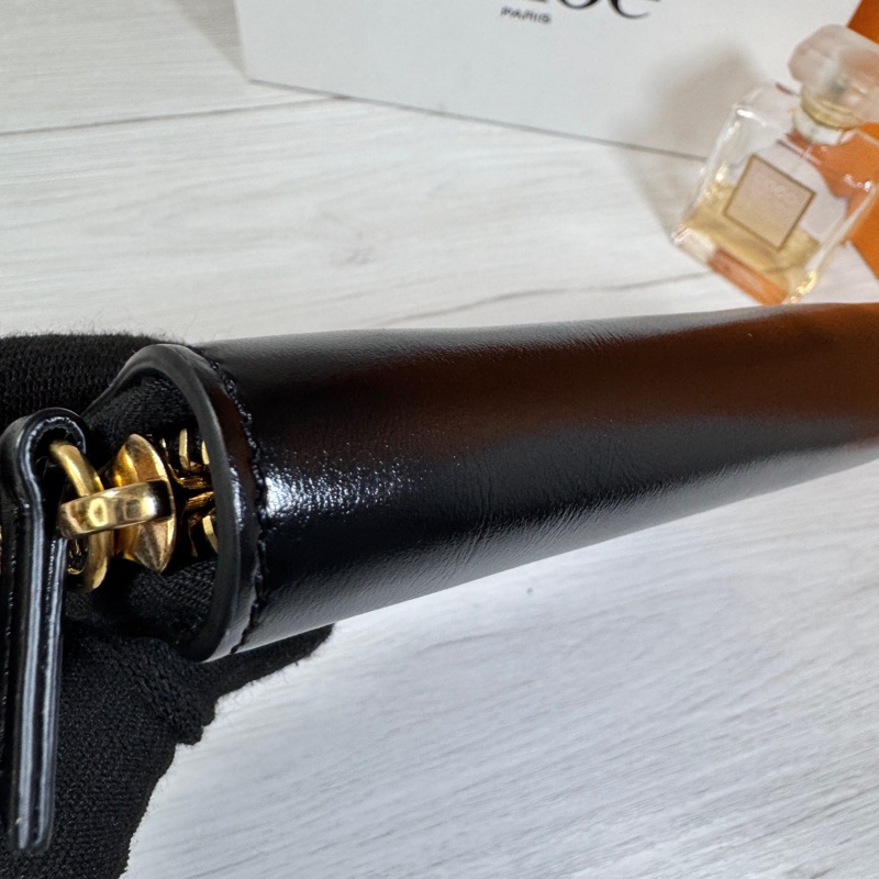 🔥🔥Chloe 長夾 草寫字母 黑色-16