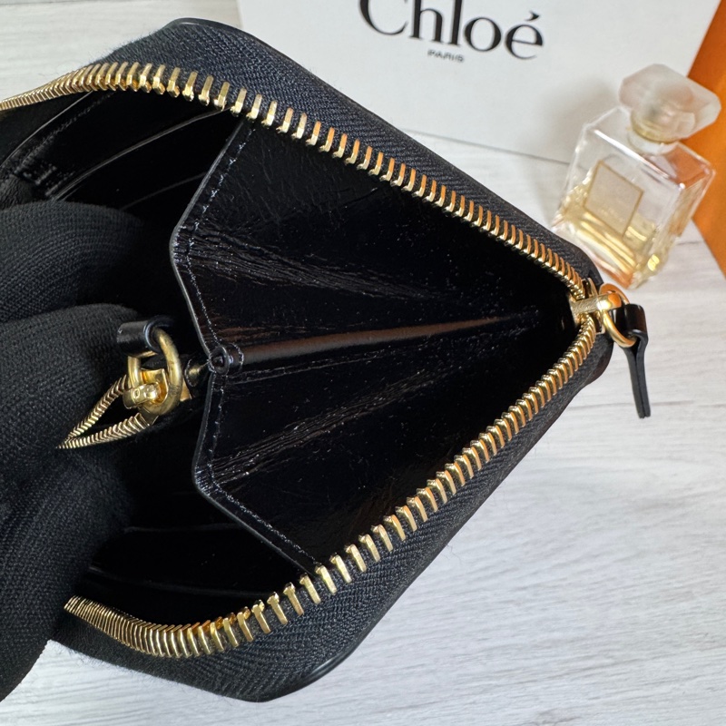 🔥🔥Chloe 長夾 草寫字母 黑色-29