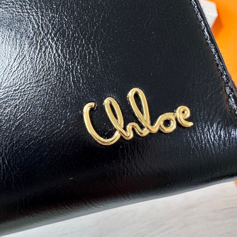 🔥🔥Chloe 長夾 草寫字母 黑色-32
