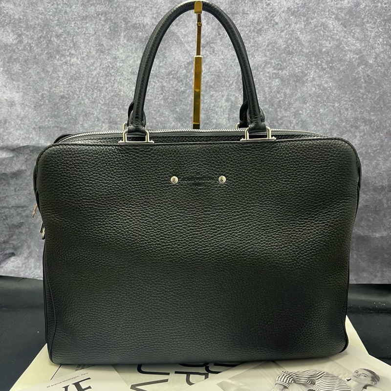 98新 LouisVuitton路易威登男士牛皮荔枝紋公文包 尺寸37×30cm 沒有鎖頭沒有肩帶-0