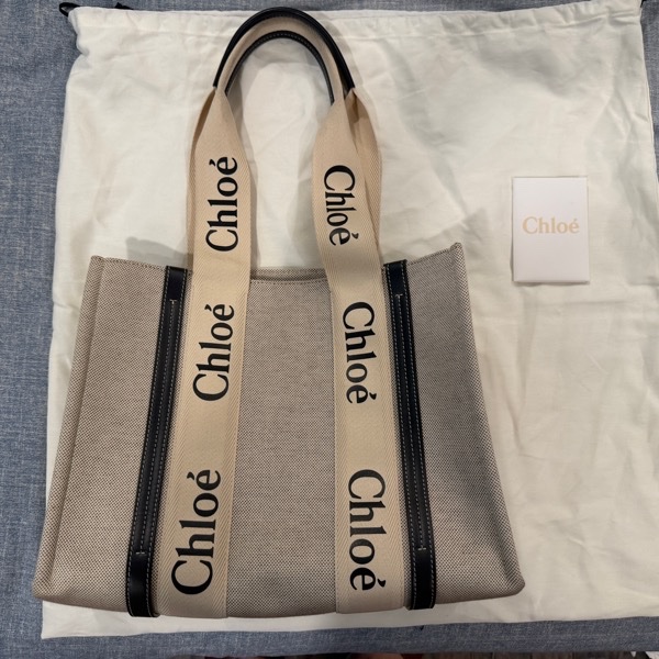 chloe woody tote 中號-0