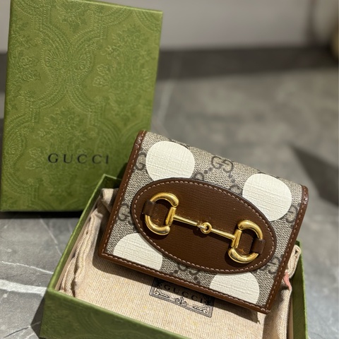 【98新 👉🏻日本購入🇯🇵】GUCCI 1955 Horsebit限定款印花零錢短夾