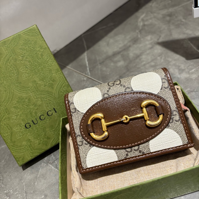 【98新 👉🏻日本購入🇯🇵】GUCCI 1955 Horsebit限定款印花零錢短夾-1