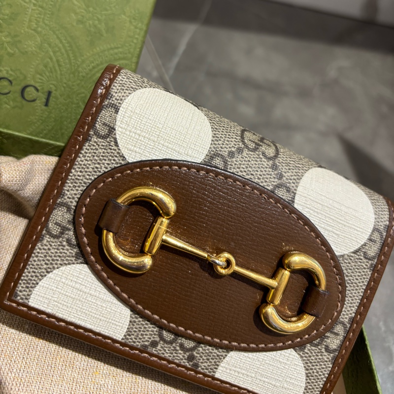 【98新 👉🏻日本購入🇯🇵】GUCCI 1955 Horsebit限定款印花零錢短夾-3